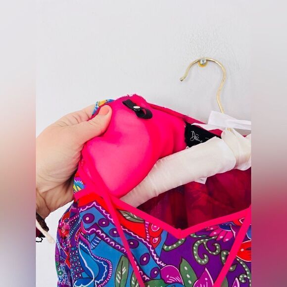 Diane Freis Vtg 1980s Blouse | Paisley Floral Print Pleats M/L - Picture 7 of 7